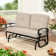 Red Barrel Studio Outdoor Tahoma Gliding Metal Bench With Cushions